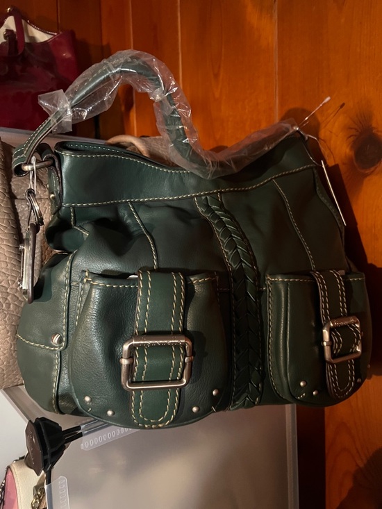 Handbags - Tignanello Women’s Green Leather Satchel Handbag